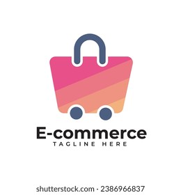 Online Shop Logo Design Vektorvorlage. perfekt für E-Commerce, Verkauf, Laden, Shop, Rabatt oder Web