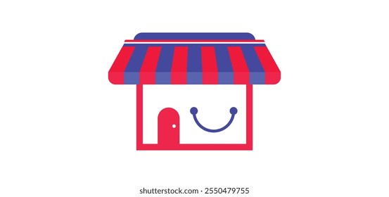 ONLINE SHOP LOGO DESIGN VECTOR