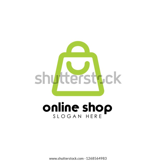 Online Shop Logo Design Vector Icon Stock Vector Royalty Free 1268564983