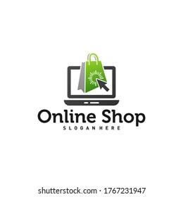 Online Shop Logo designs Concept Vector, Shop logo design template, illustration