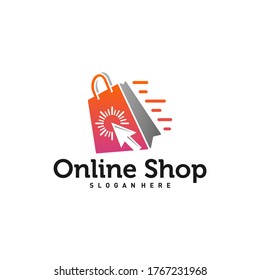 Online Shop Logo Designs Concept Vector Stock Vector (Royalty Free ...
