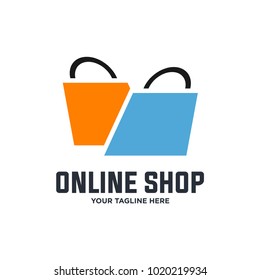Online Shop Logo designs Template, Vector illustration