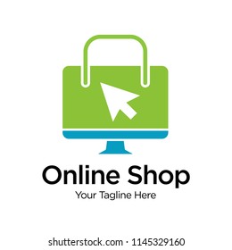 Online Shop Logo Designs Template Shopping Stock Vector (Royalty Free ...