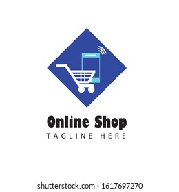 Online Shop Logo designs Template, Vector illustration