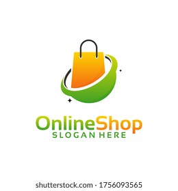 Online Shop Logo designs Template, Vector illustration