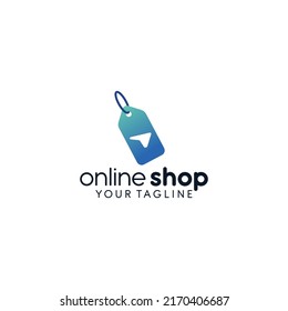 Designvorlage für Online-Shop-Logos E-Commerce-Logo. Logo des Online-Stores, Vektorgrafik.