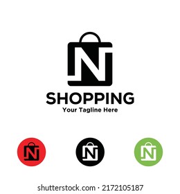 Plantilla de diseños de logotipos de compras en línea