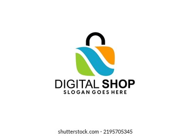 Online Shop logo designs template, Phone Shop logo symbol icon, Logo template icon