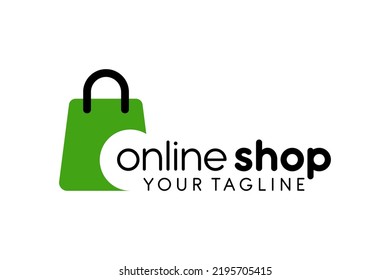 Online Shop Logo designs Template. Illustration vector graphic of shopping cart and shop bag combination logo design concept. Perfect for Ecommerce, sale, discount or store web element. Company emblem