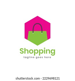 Online Shop Logo designs Template. Illustration vector graphic of shopping bag combination logo design concept.