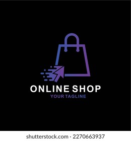 Online Shop Logo designs Template, Vector illustration