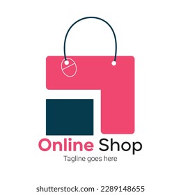 Online Shop Logo designs Template, Vector illustration. Good for brand, advertising, shop, online store and business card. separated from background.