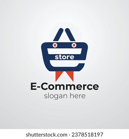 Online Shop Logo designs Template. Illustration vector graphic of pointer arrow and shop bag combination logo design concept. Perfect for Ecommerce, sale, discount or store web element. Company emblem