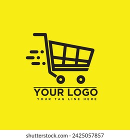 Online Shop Logo designs Template. Illustration vector graphic of shopping cart