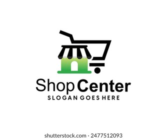 Tienda en línea Logo diseños Plantilla conjunto de Ilustración vectorial