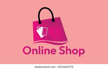 Online Shop Logo designs Template. Shopping Logo vector icon illustration design. Shopping bag icon for online shop business logo. Online store logo vector