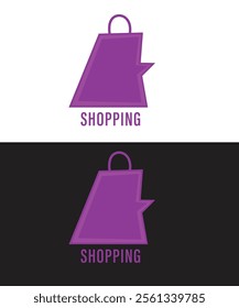 Online Shop Logo designs Template, shopping cart and shop bag logo design concept, 