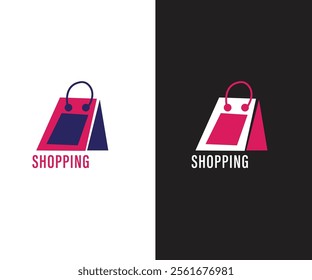 Online Shop Logo designs Template, shopping cart and shop bag logo design concept