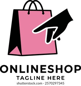 Online Shop Logo designs Template. Illustration vector graphic of shopping cart and shop bag combination