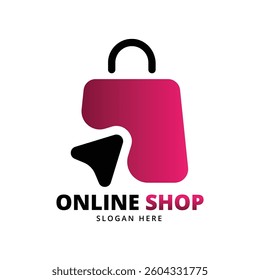 Online Shop Logo designs Template. Illustration vector graphic of finger click, Perfect for Ecommerce, sale, discount or store web element