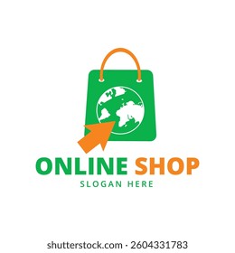 Online Shop Logo designs Template. Illustration vector graphic of finger click, Perfect for Ecommerce, sale, discount or store web element