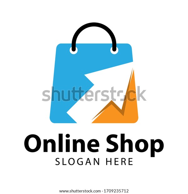 Online Shop Logo Designs Template Shopping Stock Vector Royalty Free