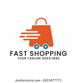 online shop logo, e-commerce vector template