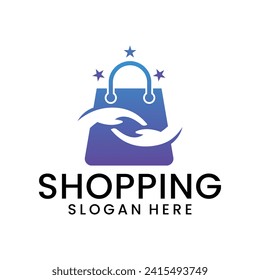 online shop logo, e-commerce vector template