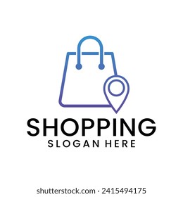 online shop logo, e-commerce vector template