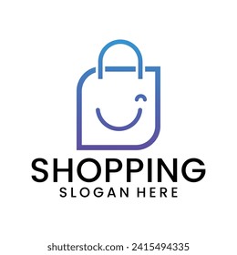 online shop logo, e-commerce vector template