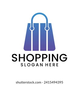 online shop logo, e-commerce vector template
