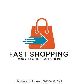 online shop logo, e-commerce vector template