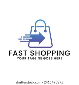 online shop logo, e-commerce vector template