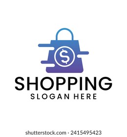 online shop logo, e-commerce vector template