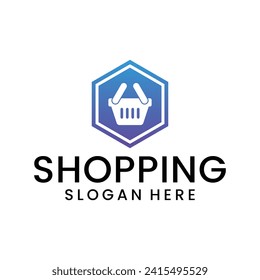 logotipo de tienda en línea, plantilla de vector de comercio electrónico
