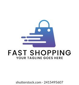 online shop logo, e-commerce vector template