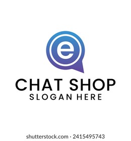Online-Shop-Logo, E-Commerce-Vektorvorlage