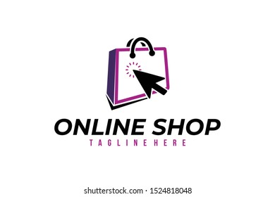 online shop logo icon vector isolated design