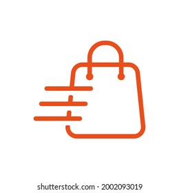 online shop logo. shopping bag icon