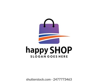 Online shop logo in a solid color combination