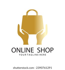 Online Shop Logo Template Design Vector