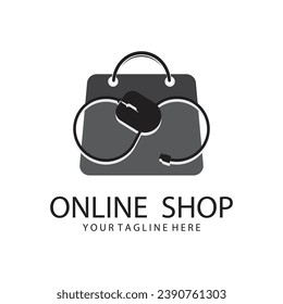 Online Shop Logo Template Design Vector