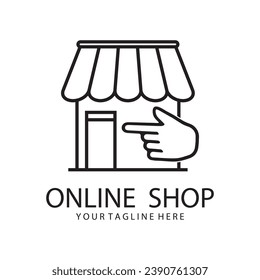 Online Shop Logo Template Design Vector
