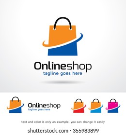 Online Shop Logo Template Design Vector 