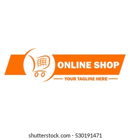 Online shop logo template design