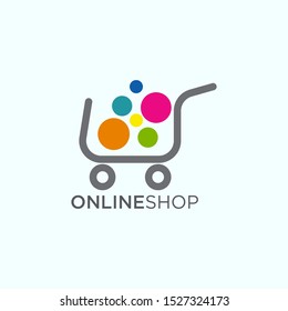 Online Shop Logo Template. Ecommerce Logo Template.