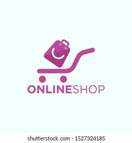 Online Shop Logo Template. Ecommerce Logo Template.