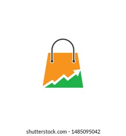 Online shop logo template vector icon
