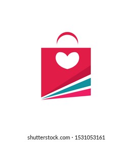 Online shop logo template vector icon design

