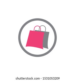 Online shop logo template vector icon design
